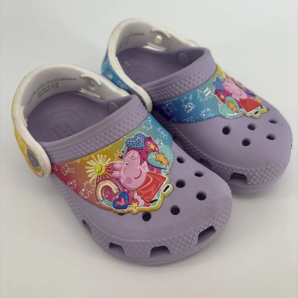 Crocs Toddler Funlab Peppa Pig Lavender‎ Clog 207915-530 Size C7